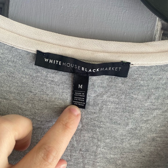 Grey Gold Floral WHBM Casual Shirt - Picture 2 of 8